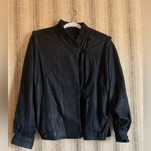 Pallencia Del Marques Collection Mens Size 32 Black Suede Leather Jacket Vintage